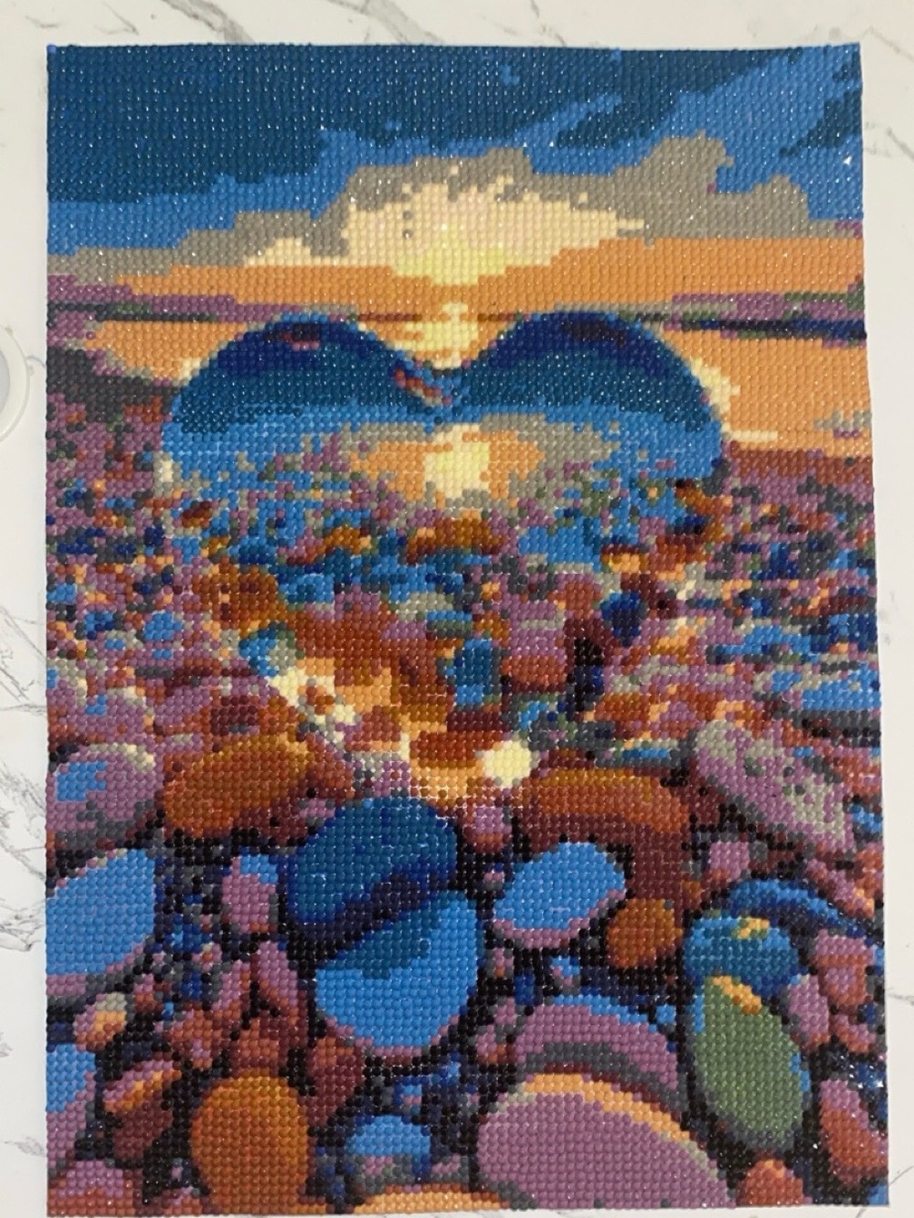 Blue Heart Coastal Mosaic Wall Art - Unbranded